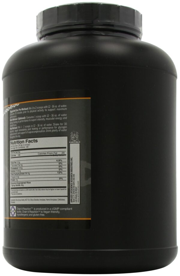 Contenido del suplemento para energía y glucógeno Chain'd Reaction