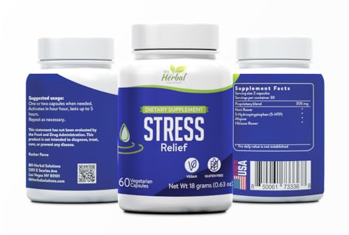 Contenido suplemento herbal para estrés BH Herbal Solutions