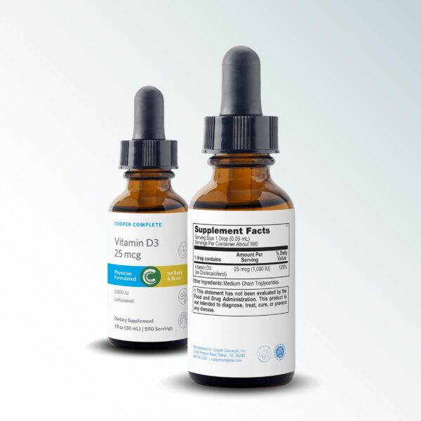 Cooper Complete gotas vitamina D3 forma líquida salud ósea