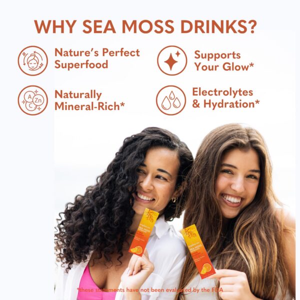 Etiqueta lateral del polvo musgo mar irlandes organico