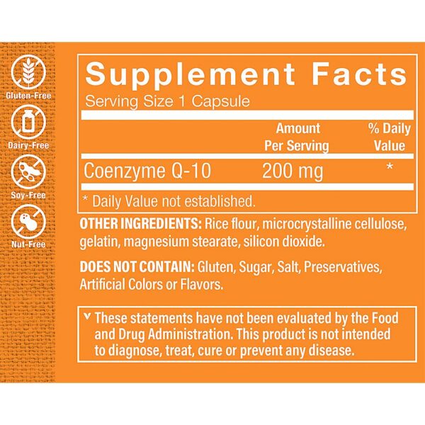 Cápsula CoQ-10 de 200 mg