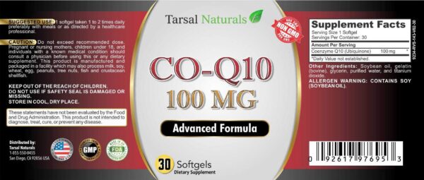 Detalle de empaque de CoQ10 Naturals