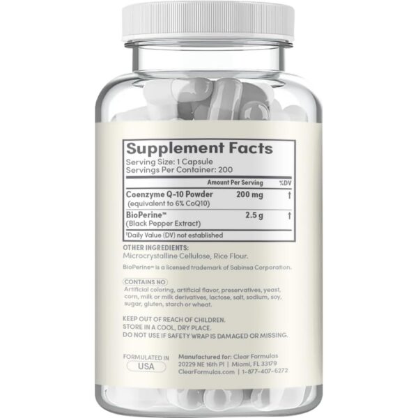 Version 1.0.0 Cápsulas CoQ10 200 mg con BioPerine