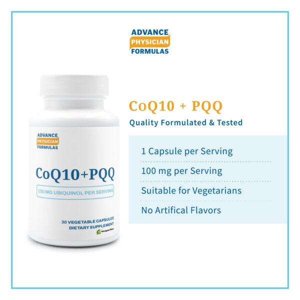 Etiqueta del producto CoQ10/PQQ