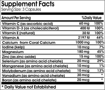 Coral Calcium botella cápsulas