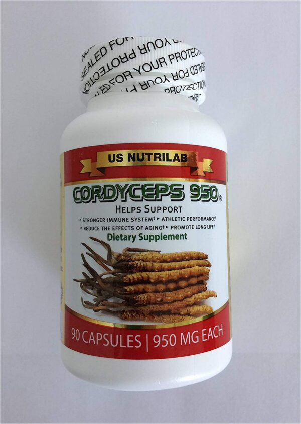 Version 1.0.0 Cordyceps 950 suplemento orgánico 2 paquetes de 90 cápsulas vegetarianas