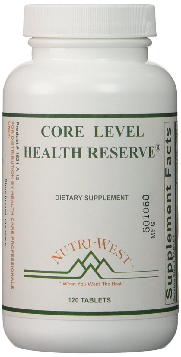 Core Level Health Reserve Nutri West frasco 120 tabletas