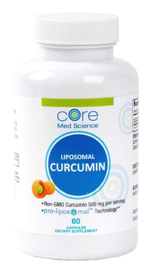 Version 1.0.0 Core Med Science cápsulas de cúrcuma liposomal para salud articular y cerebral