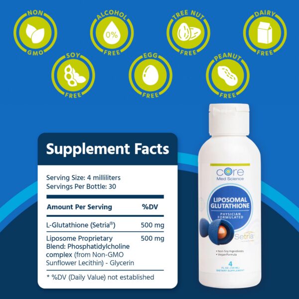 Frasco de glutathione liposomal 4oz