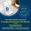 Etiqueta frontal Core Med Science Liposomal Methylated B-Complex