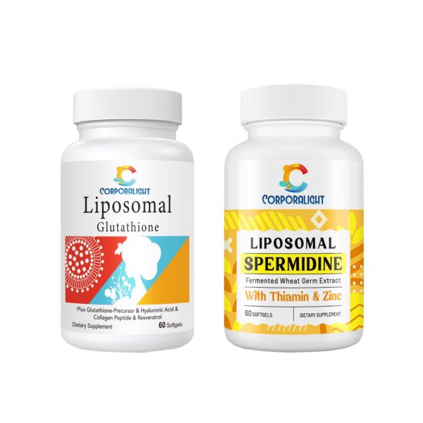 Etiqueta frontal de CORPORALIGHT liposomal glutatión