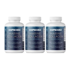 Version 1.0.0 Frente de la etiqueta CORREXIKO Marine Collagen Capsules