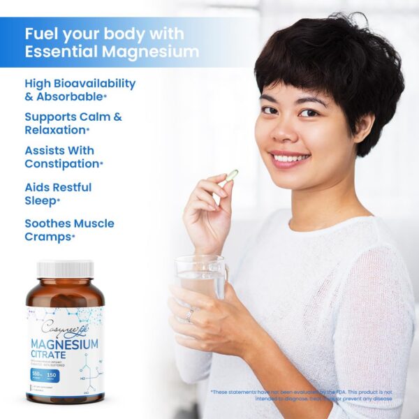 Detalle de cápsulas de magnesio