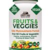 Botella de cápsulas Country Farms super frutas y verduras con 30 porciones