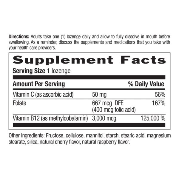 Frasco con etiqueta Country Life B12 3000 mcg