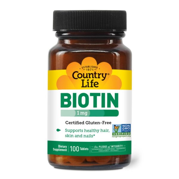 Frasco Country Life Biotin 1 mg