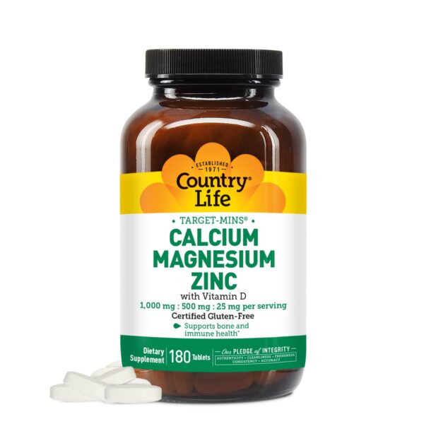 Version 1.0.0 Etiqueta frontal Country Life Calcium Magnesium Zinc