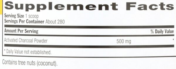 Country Life carbón activado coco orgánico sin gluten