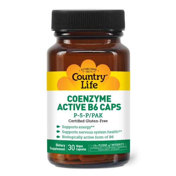 Country Life Coenzima Activa B-6 50mg 30 cápsulas vegetarianas