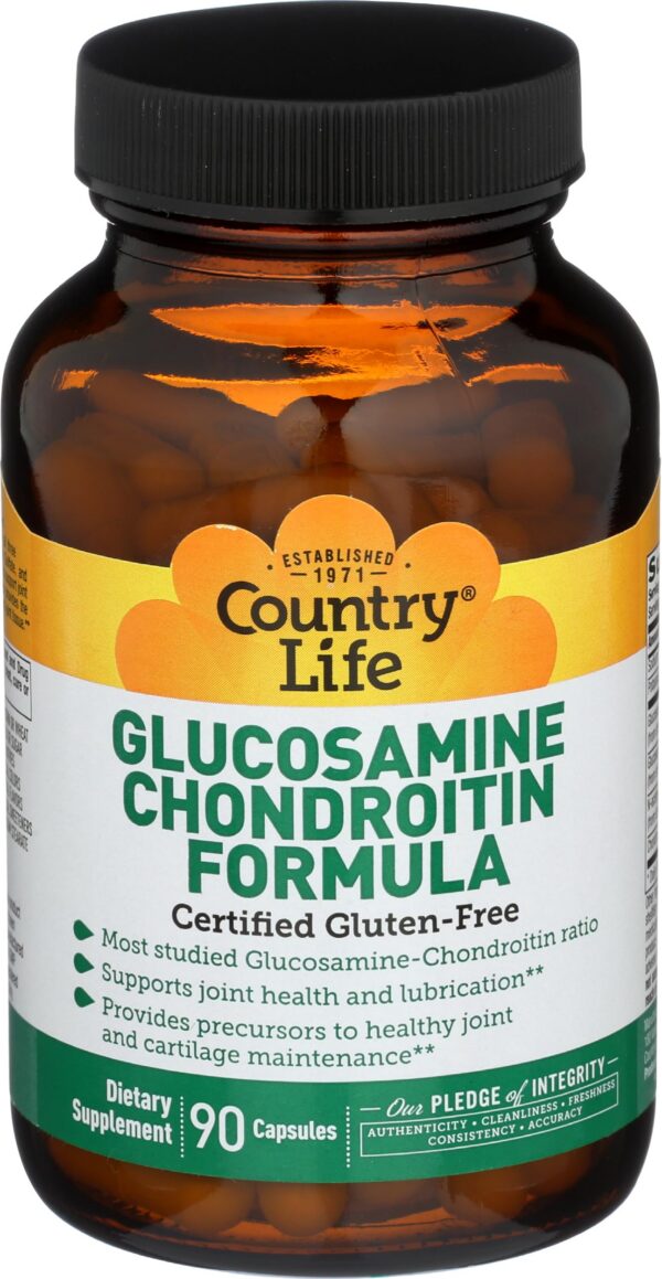 Etiqueta frontal Country Life glucosamina condroitina