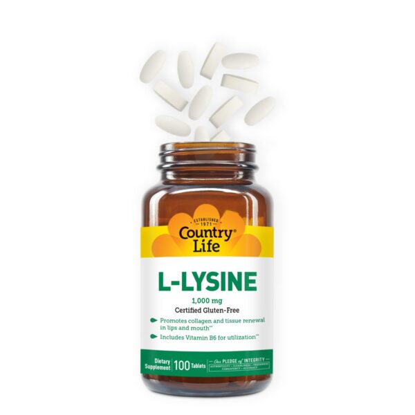 Version 1.0.0 Etiqueta lateral del envase COUNTRY LIFE L-Lysine