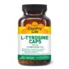 Frasco Country Life L-Tirosina 500mg con vitamina B6 para energía mental