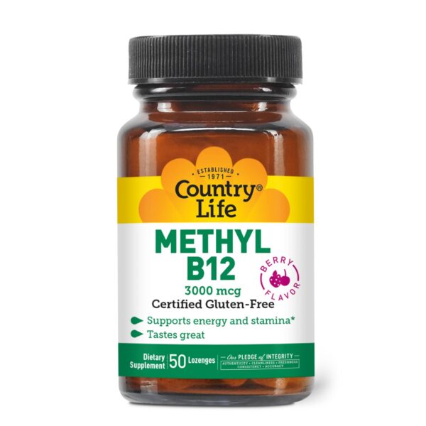 Country Life Methyl B-12 pastilla masticable vegana