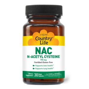 Version 1.0.0 Country Life N-Acetil Cisteína 750 mg botella frontal