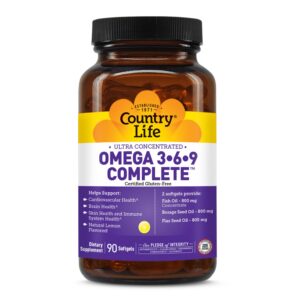 Country Life Omega 3-6-9 frasco frontal