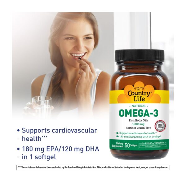 Etiqueta del producto Omega-3 Country Life
