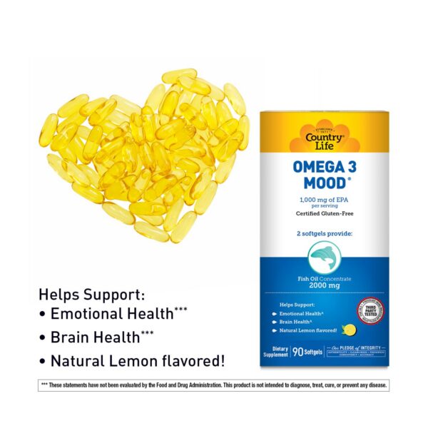 Etiqueta lateral de Omega 3 Mood