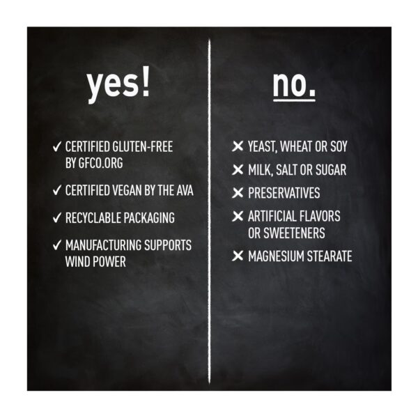 Lista de ingredientes en empaque