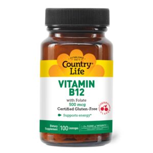 Country Life vitamina b12 con folato 100 pastillas