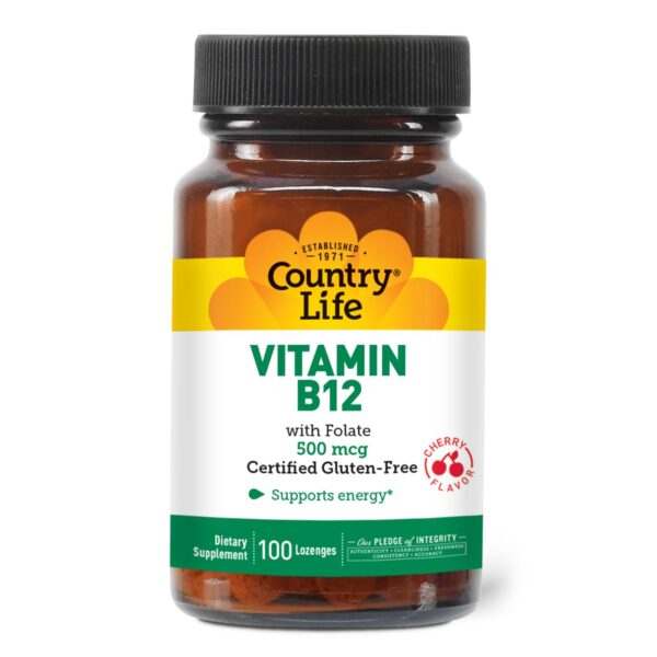 Country Life vitamina b12 con folato 100 pastillas