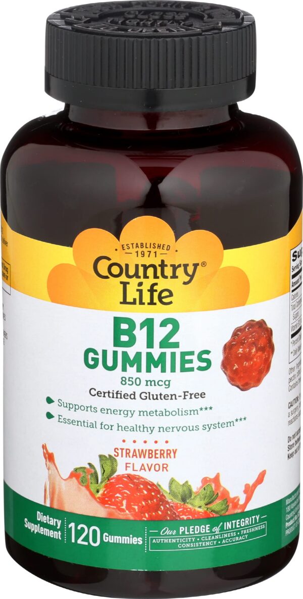 Country Life Vitamina B12 gomitas frasco frontal
