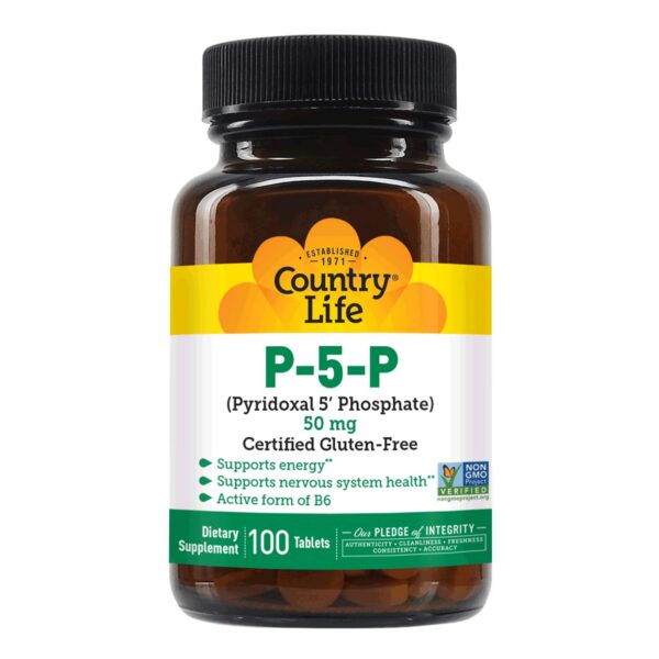 Caja Country Life Vitamina B6 P-5-P cápsulas