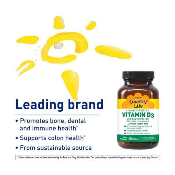 Country Life Vitamina D3 cápsulas blandas frontal