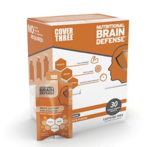 Frasco Cover Three Brain Defense Omega 3 etiqueta frontal