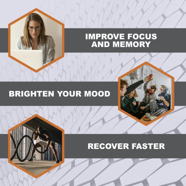 Frasco con sabor a naranja y conteo de porciones