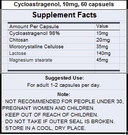 Etiqueta Crackaging Cycloastragenol 98%