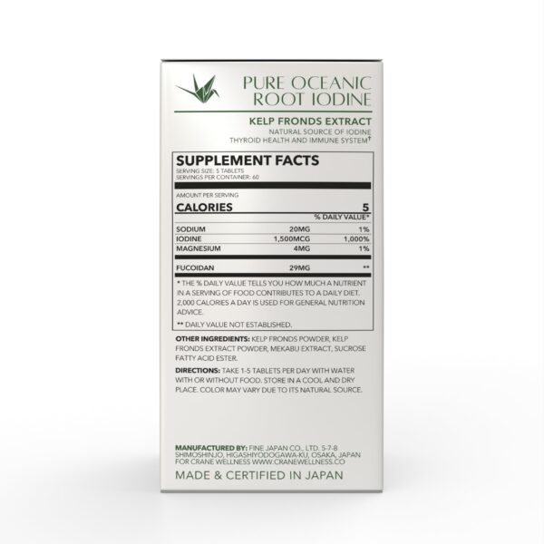 Minerales naturales de kelp en tableta