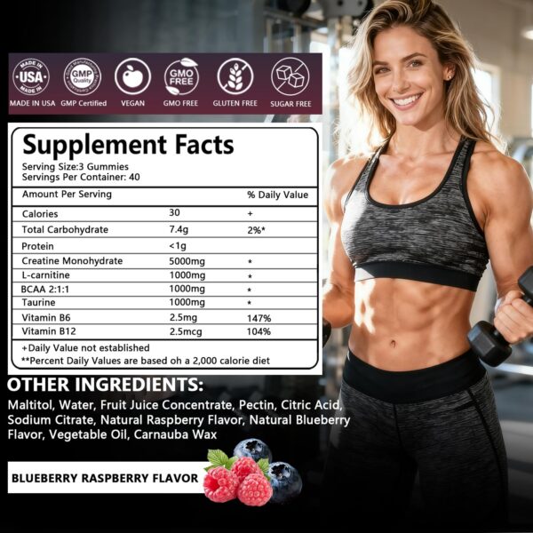 Etiqueta de Crasye Creatine gomitas