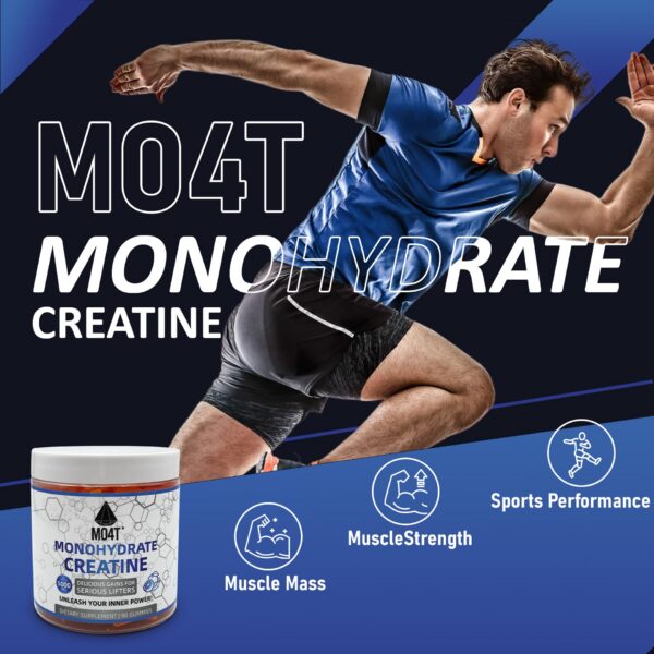 Etiqueta de producto creatina monohidratada