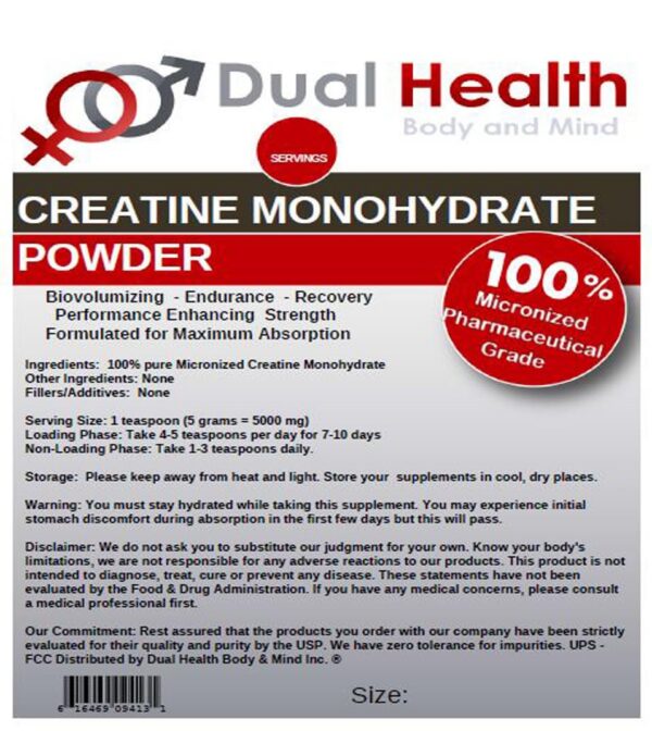 Polvo Micronizado Creatina Monohidratada 4 oz