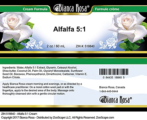 Version 1.0.0 Crema Bianca Rosa alfalfa 5:1 textura para cuidado piel