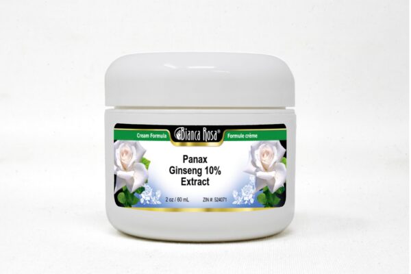 Crema Bianca Rosa Panax Ginseng 10% envase frontal 2 oz