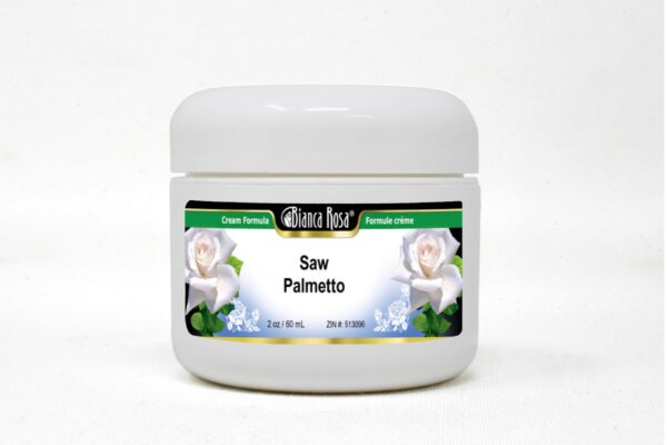 Version 1.0.0 Crema Bianca Rosa Saw Palmetto en frasco de 2 oz