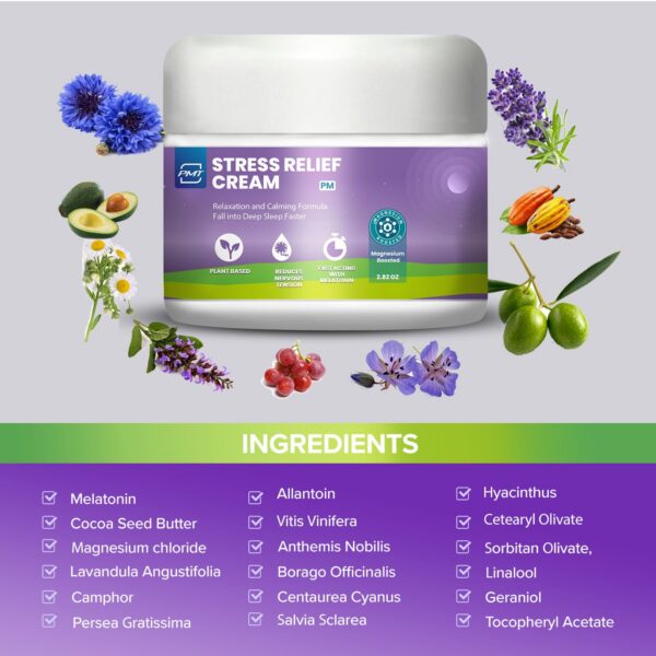 Crema calmante PMT textura aplicada en piel