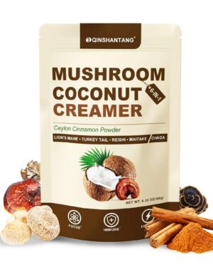 Crema de coco natural con extracto de 5 hongos para café