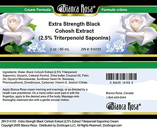 Version 1.0.0 Crema cohosh negro Bianca Rosa textura cremosa